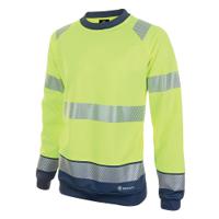 Beeswift High Visibility Two Tone Sweatshirt Saturn Yellow/Navy Blue M