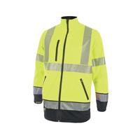 Beeswift High Visibility Two Tone Softshell Jacket Saturn Yellow and Navy 2XL HVTT040SYN2XL