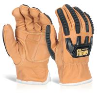 Beeswift Glovezilla Impact ARC Flash Drivers Gloves 1 Pair Brown 2XL