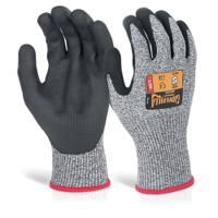 Beeswift Glovezilla Nitrile Palm Coated Gloves 1 Pair Grey Large