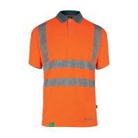 Beeswift Envirowear High Visibility Short Sleeve Polo Shirt Orange 5XL