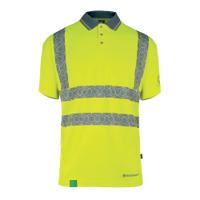 Beeswift Envirowear High Visibility Short Sleeve Polo Shirt Saturn Yellow L