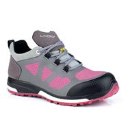 Beeswift Leia Ladies Anti-Static Non-Metallic Lace up Shoe 1Pr Grey/Pink 7 LAV121507