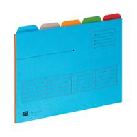 Oxford 5 Tabbed Folder A4 Assorted (5 Pack) 100330160