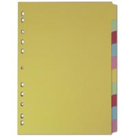 Elba-10 Part Card Divider Recycled Manilla A4 Assorted 400007246