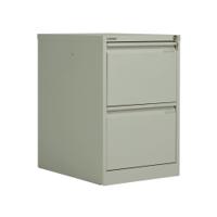 Bisley 2 Drawer Filing Cabinet Lockable 470x622x711mm Goose Grey BS2EGY