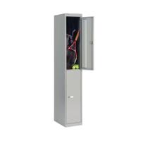 Bisley 2 Door Locker 305x305x1802mm Goose Grey CLK122 GOOSE