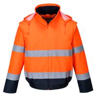Portwest Hi Vis 2-in-1 Contrast Essential Lite Bomber Jacket L Orange/Navy