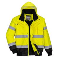 Portwest Hi Vis 3-in-1 Contrast Bomber Jacket 3XL Yellow/Blk