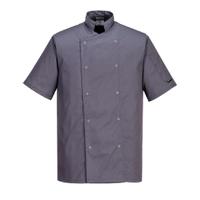 Portwest Cumbria Chefs Jacket S/S L Slate Gry