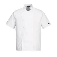 Portwest Cumbria Chefs Jacket S/S S White