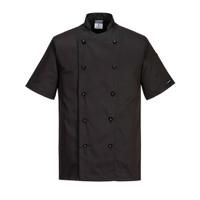 Portwest Kent Chefs Jacket S/S 4XL Blk