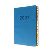 Collins Edge Rainbow Diary Week To View A5 Blue 2027 ED153.U57-27