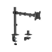 Post Mounted Economy Articulating Monitor Arm - Single - Black