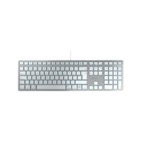 Cherry KC 6000C Slim Wired Keyboard for MAC USB QWERTY UK Silver/White JK-1620GB-1