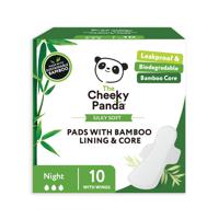 Cheeky Panda Pads with Bamboo Lining + Core Night (Pack of 6) SPADS350mm