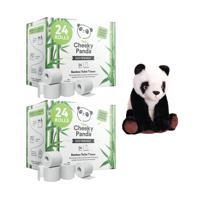 Cheeky Panda 3-Ply Toilet Tissue 200 sheets Pack of 24 Buy 2 Get FOC Panda