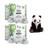 Cheeky Panda 3-Ply Toilet Tissue 200 Sheets Pack of 48 Buy 2 Get FOC Panda