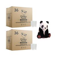 Cheeky Panda Professional 3-Ply Toilet Roll Quilted Pack of 36 Buy 2 Get FOC Panda