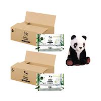 Cheeky Panda Biodegradable Multipurpose Wipes 90 Wipes Pack 6 Buy 2 Get FOC Panda