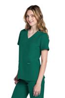 Cherokee Originals Ultra Womens V-neck Top HGrn L C CKE953A/HUNT/L