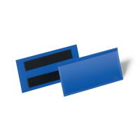 Durable Magnetic Document Pocket 100x38mm Blue (Pack of 50) 174107