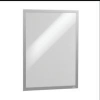 Durable Duraframe Poster Magnetic Signage Frame A2 Silver 505323