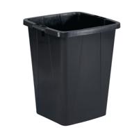 Durable Eco 90L Waste Recycling Bin Black Strong Square Durabin 1800505221