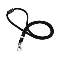 Durable Recycled Fabric Lanyard Black (Pack of 10) 824101