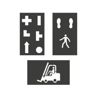 Durable Duraline Floor Marking Stencil Set Logistics/Warehouses 114600