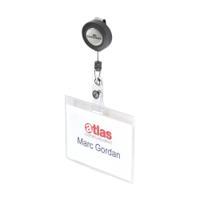 Durable Mono Security Pass Holder with Badge Reel Clear (Pack of 10) 8138/19