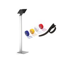 Durable Floor Tablet Stand Silver + FOC Cable Ties