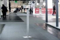 Durable Floor Tablet Stand 270x270x1215mm Silver 893223