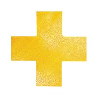 Durable Heavy Duty Adh Floor Marking Cross Yellow Pack of 10 170104