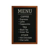 Deflecto Wall Mounted Chalkboard 400x600mm Teak WCB-40-60-TE