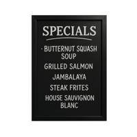 Deflecto Wall Mounted Chalkboard 400x600mm Black WCB-40-60-BLK