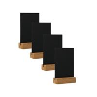 Deflecto Double Sided A5 Countertop Chalkboard Information Display Dark Oak (Pack of 4) TCB-A5-OAKX4