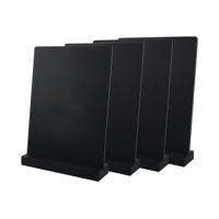 Deflecto Double Sided A5 Countertop Chalkboard Information Display Black (Pack of 4) TCB-A5-BLKX4