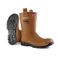 Dunlop Purofort Rigpro Full Safety Waterproof Rigger Boots 1Pr Unlined Tan 13 LJ2HR4213