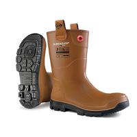 Dunlop Purofort Rigpro Full Safety Waterproof Rigger Boots 1Pr Fur Lined Tan 6.5 LJ2HR4806.5