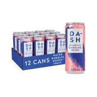 Dash Raspberry Sparkling Water 330ml (Pack of 12) DBL005