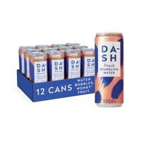 Dash Peach Sparkling Water 330ml (Pack of 12) DBL004