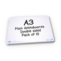 Show-me Drywipe Boards Plain/Plain A3 (Pack of 10) A3P10