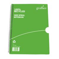 Graffico Recycled Wirebound Notebook 100 Pages A5 (10 Pack) EN10994