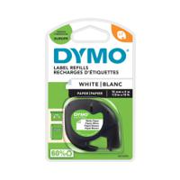 Dymo 91200 LetraTag Paper Tape 12mm x 4m White S0721510