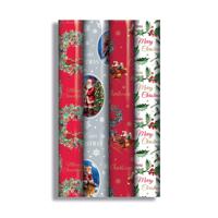 Eurowrap Christmas Gift Wrap 4 Metres Traditional (Pack of 42) X-31743-GWC