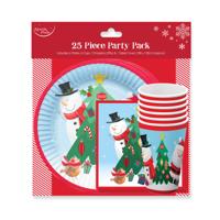 Eurowrap Santa and Friends 25 Piece Party Set Pack of 6 X-33255-XMASC