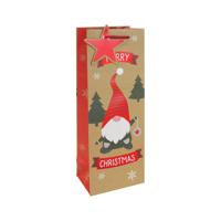 Eurowrap Gonk Kraft Festive Bottle Bag Pack of 12 X-36048-4C