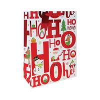 Eurowrap Hohoho Festive Gift Bags Large Pack of 12 X-36145-2C