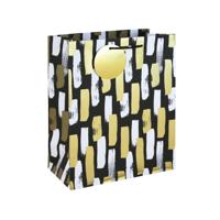 Mono Paint Strokes Gift Bag Large Black Pack of 12 37013-2C